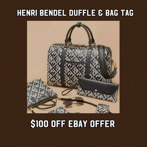 Henri Bendel West 57th Weekend Duffle & bag tag
